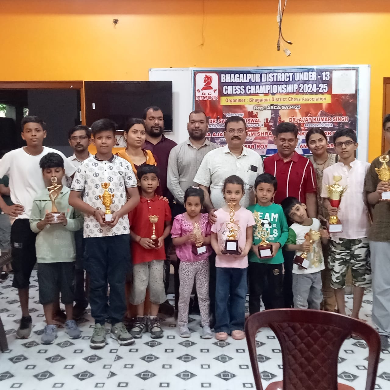 भागलपुर जिला अंडर-13 शतरंज चैंपियनशिप का खिताब प्रखर चौरसिया ने जीता