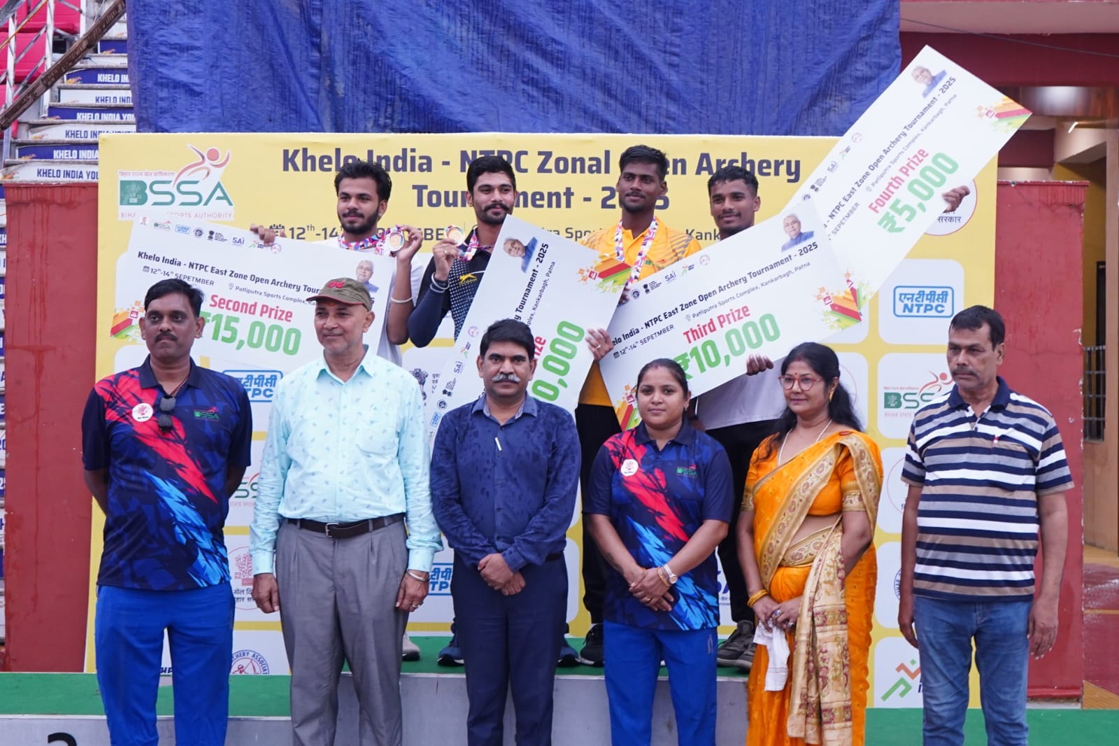 पाटलिपुत्र खेल परिसर में खेलो इंडिया जोनल तीरंदाजी प्रतियोगिता का भव्य समापन