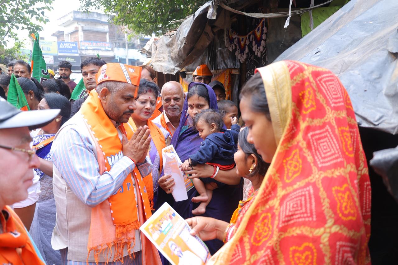 भागलपुर में रोहित पांडेय का जन जन से संपर्क— जनता के स्नेह और समर्थन से एनडीए के पक्ष में बन रहा माहौल