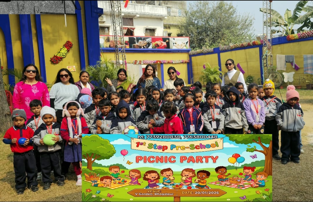 खेल, गीत और मस्ती से सजा फर्स्ट स्टेप प्री स्कूल का पिकनिक डे
