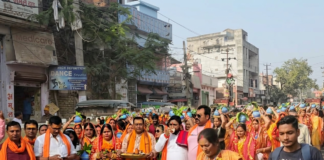 नाथनगर में भव्य कलश शोभा यात्रा के साथ शतचंडी महायज्ञ का आगाज