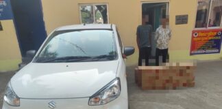 भागलपुर पुलिस की बड़ी कार्रवाई: 233 लीटर विदेशी शराब के साथ दो तस्कर गिरफ्तार, कार भी जब्त