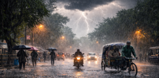 भागलपुर में बदला मौसम का मिजाज, तेज हवा के साथ झमाझम बारिश शुरू